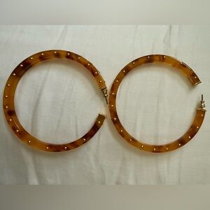 Gas Bijoux large Tortoiseshell hoop Earrings
